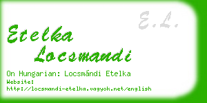 etelka locsmandi business card